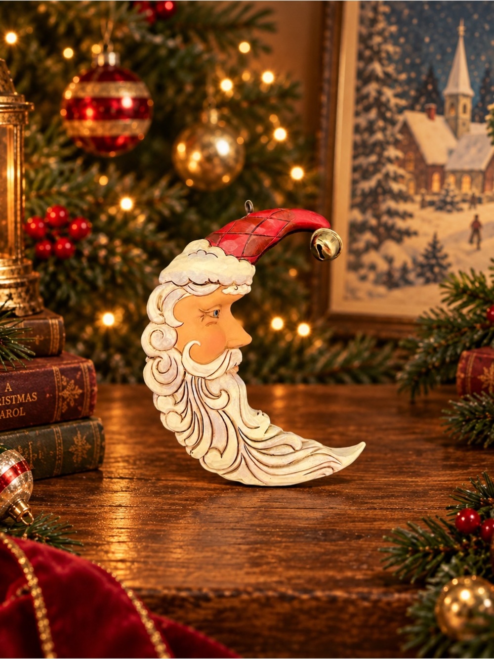 Jim Shore “Crescent Moon Santa with Bell” Ornament 2010 #4017606